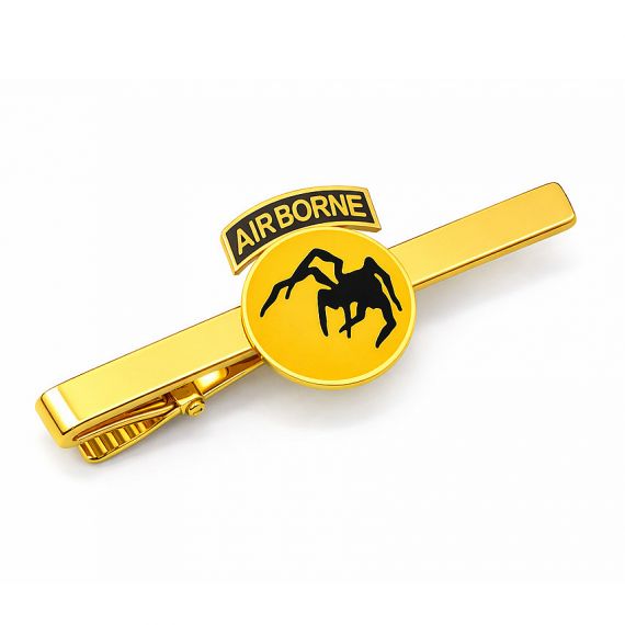 Gold plated airborne emblem custom metal tie clip